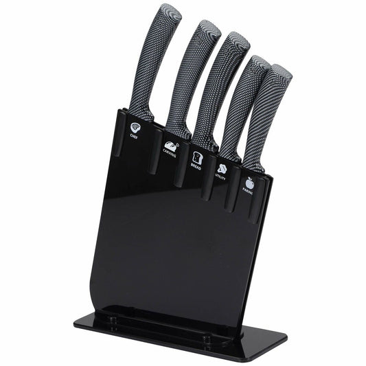 Set of Kitchen Knives and Stand San Ignacio Jarama GT SG4330 Stainless